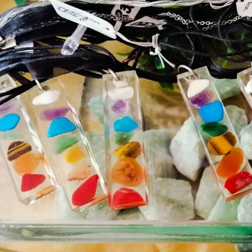 Chakra Balancing Resin Necklace