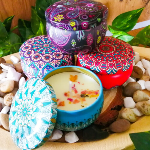 Paisley Soy Wax Candle - Image 2